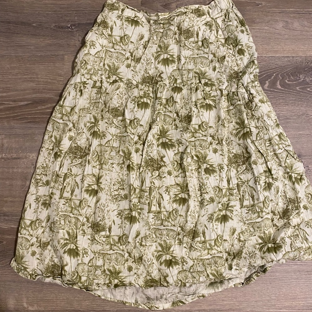 Jungle Print Maxi Skirt